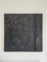 Load image into Gallery viewer, black 'wabi-sabi' style textured artwork with line detail