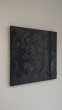 Load and play video in Gallery viewer, black 'wabi-sabi' style textured artwork with line detail