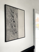 Load image into Gallery viewer, light beige and abstract black detail minimalist textured artwork for neutral interiors